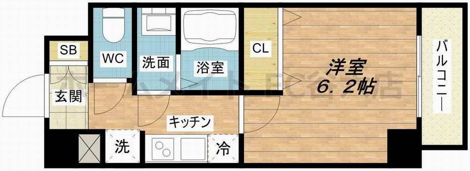グランデュール鶴橋の間取り写真