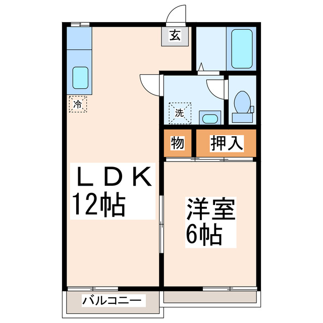 菊池郡大津町大字室のアパートの間取り