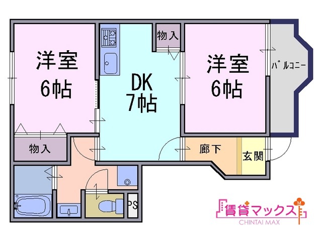 橿原市曽我町のアパートの間取り