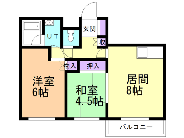 メゾンドボワール南郷の間取り