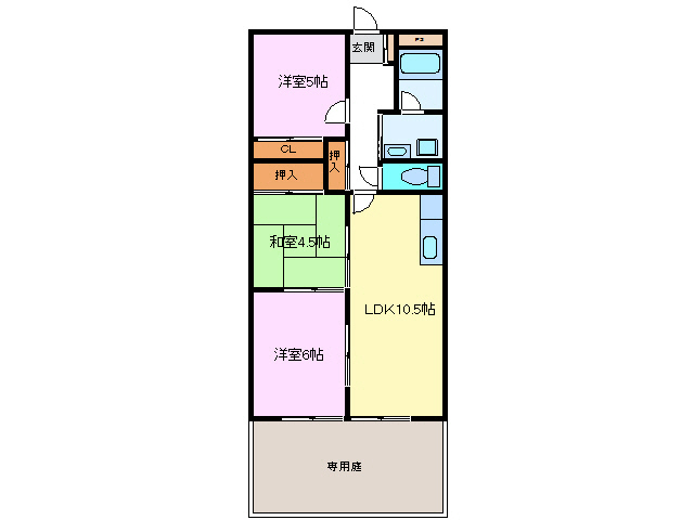 ドミールＫ壱番館の間取り