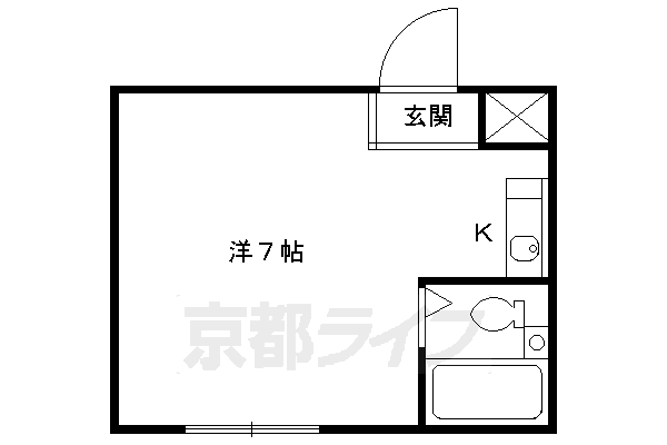 京都市伏見区深草稲荷中之町のマンションの間取り