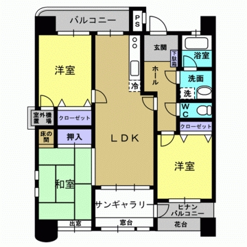 ドゥペールサンシャインの間取り