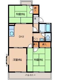 多賀城市八幡のアパートの間取り