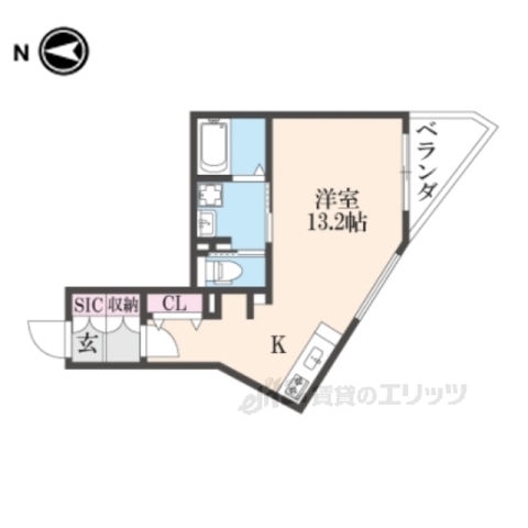 大津市桜野町のマンションの間取り