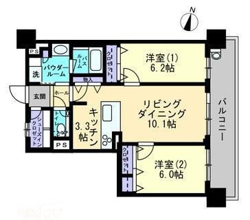 アルファゲートタワー福山駅前の間取り