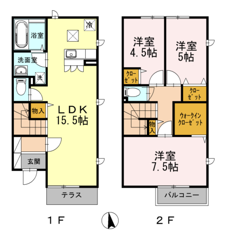 藤沢市辻堂元町のアパートの間取り