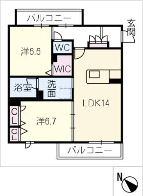 エルパティオ　Ｎ棟の間取り