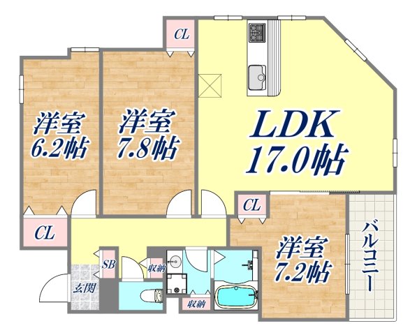 ミレーネ芦屋東山の間取り