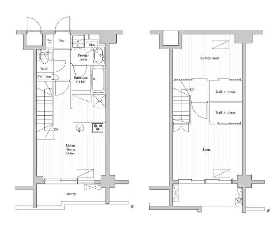 世田谷区弦巻のマンションの間取り