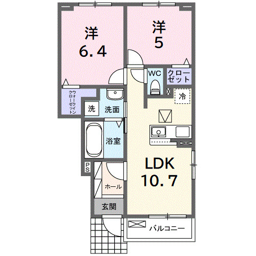 プリミエＢの間取り