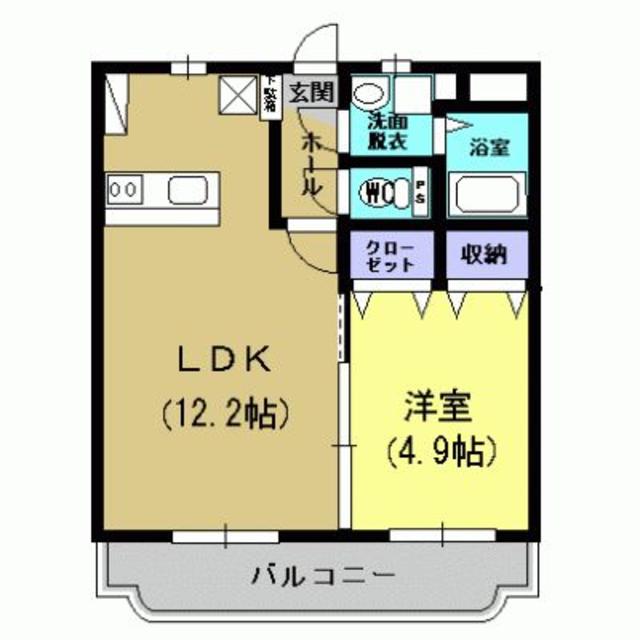 鹿児島市平川町のマンションの間取り