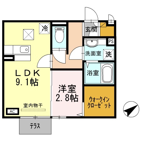 サンライズ中地の間取り