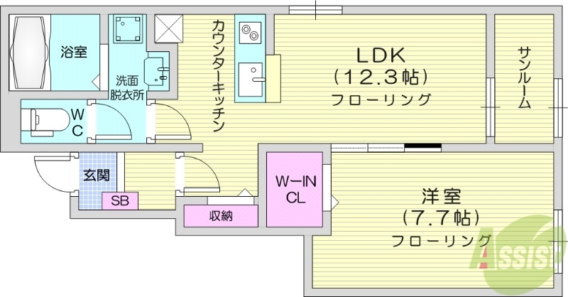 塩竈小松崎壱番館の間取り