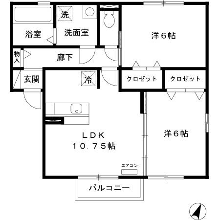 メゾン東十五の間取り