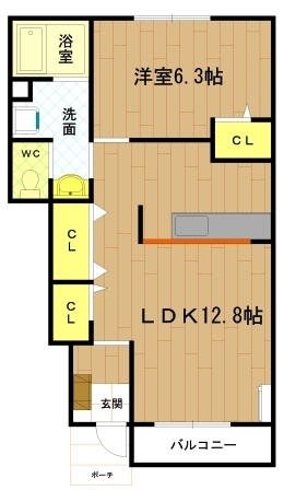 【伊勢市黒瀬町のアパートの間取り】