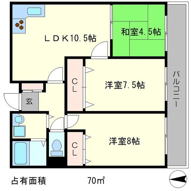 こまつハウスの間取り