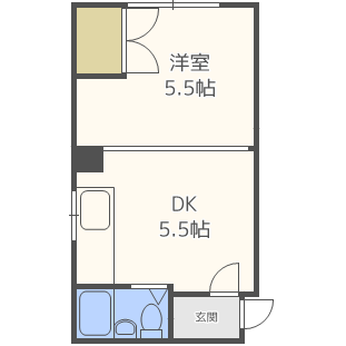 札幌市中央区南七条西のマンションの間取り