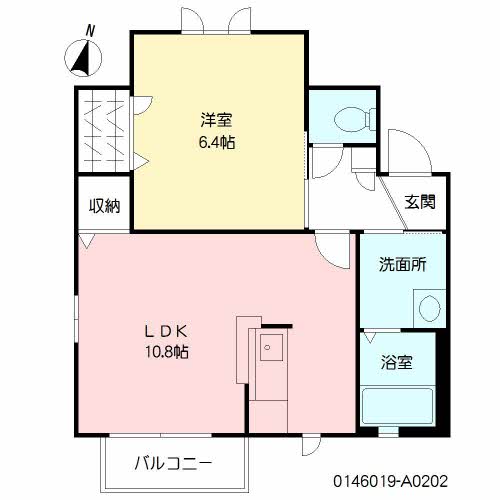 鹿児島市唐湊のアパートの間取り