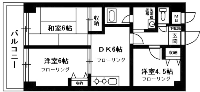 レジデンス二俣川第3の間取り