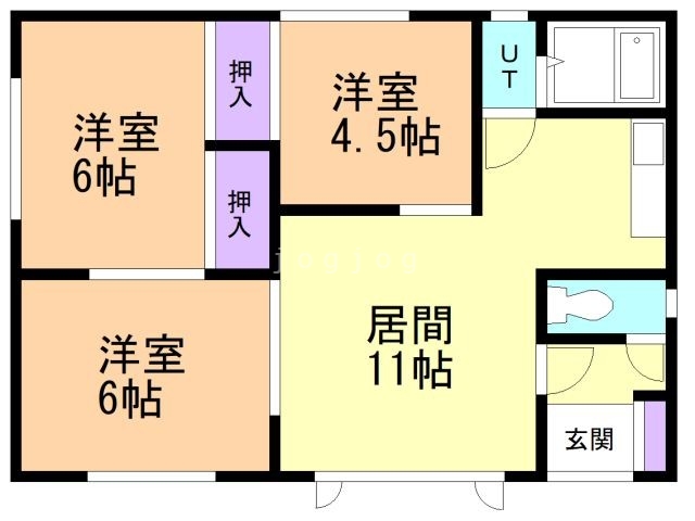 光陽町高橋方一棟二戸の間取り