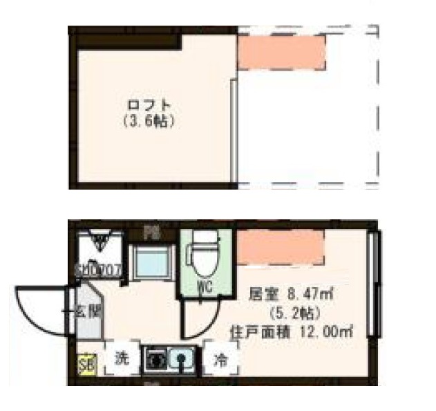 練馬区春日町のアパートの間取り