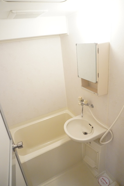 バス・シャワールーム　洗面ボウル付きの浴室です