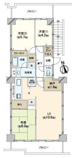 シーアイハイツ和光Ｅ棟の間取り