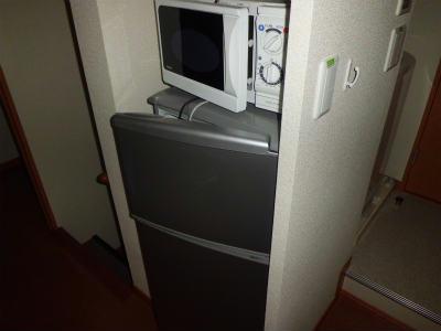 その他　ジャストフィットの冷蔵庫と電子レンジ。