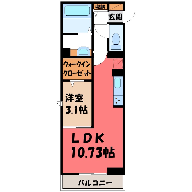 太田市新島町のアパートの間取り