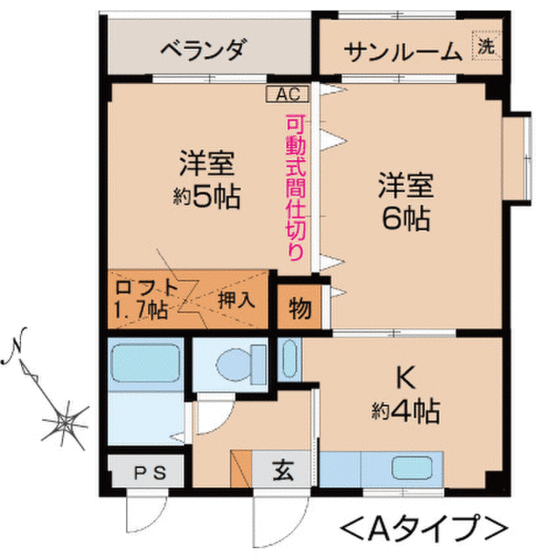 ビルトマンション水橋の間取り