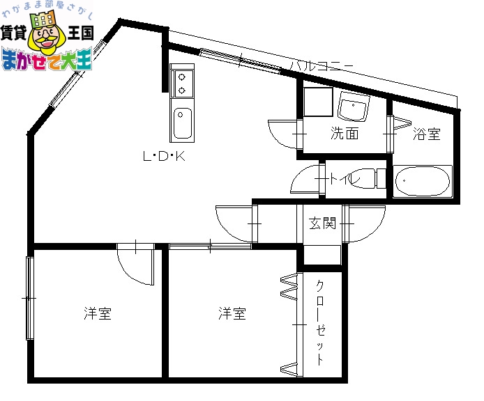 コ・クーン八幡の間取り