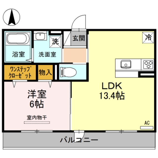 堺市西区鳳西町のアパートの間取り