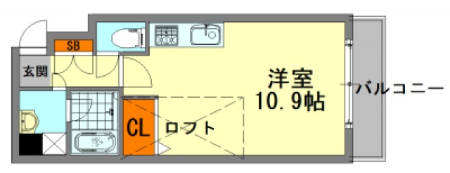 【広島市中区住吉町のマンションの間取り】