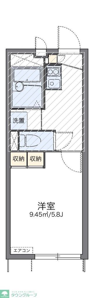 野田市山崎のアパートの間取り