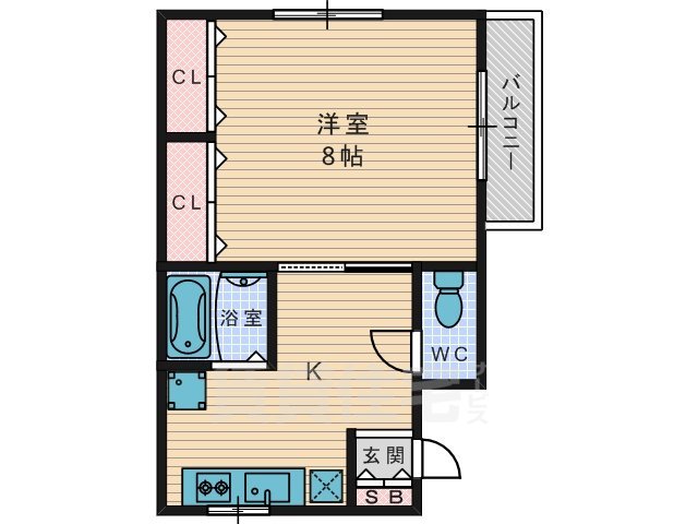 寝屋川市香里西之町のマンションの間取り