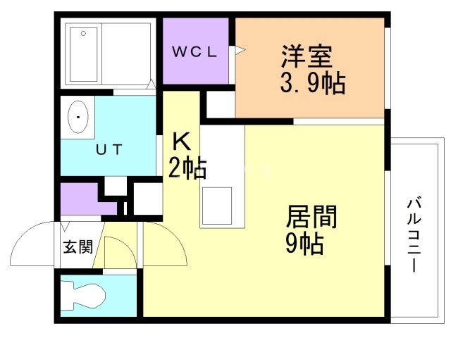 札幌市北区新琴似五条のマンションの間取り