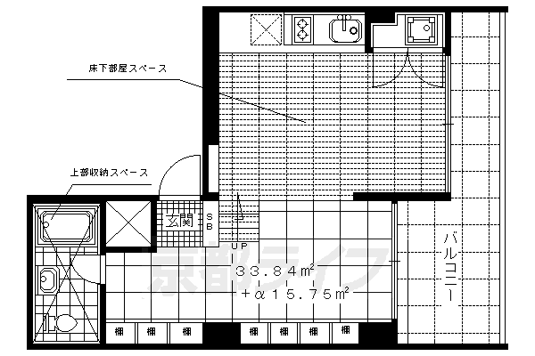 京都市上京区五町目のマンションの間取り