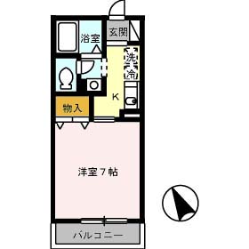 広島市安佐南区伴東のアパートの間取り