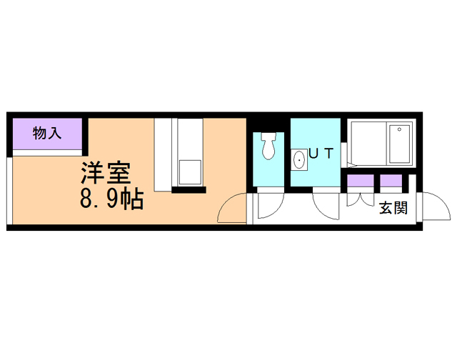 函館市八幡町のアパートの間取り