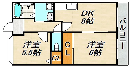 コーレジアス須磨の間取り