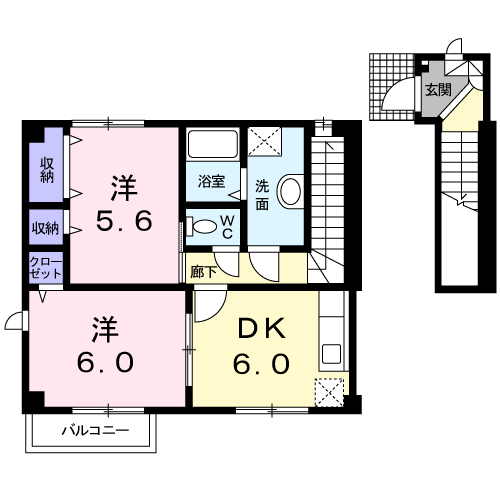 ラフィネ藤　Ｂの間取り