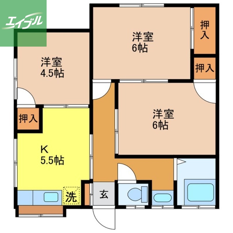 田上アパートの間取り