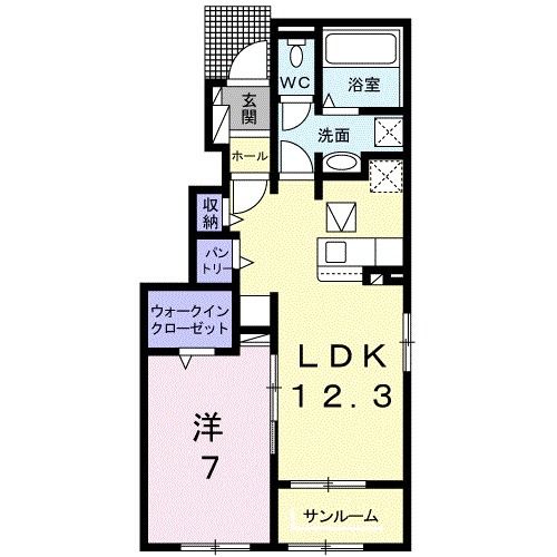 四日市市高浜新町のアパートの間取り