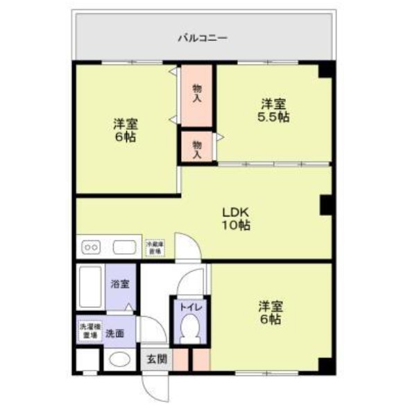 川崎市幸区南加瀬のマンションの間取り