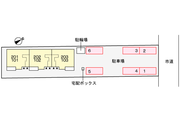 【ロジュマン堀之内の駐車場】