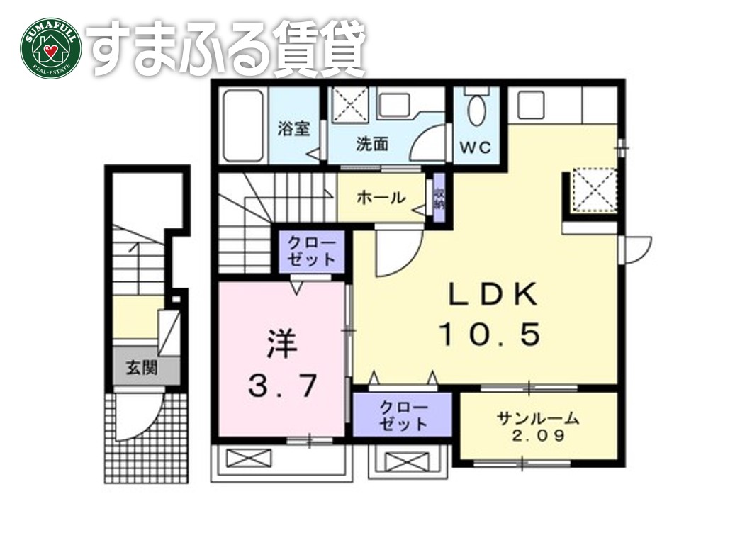 ロジュマン堀之内の間取り