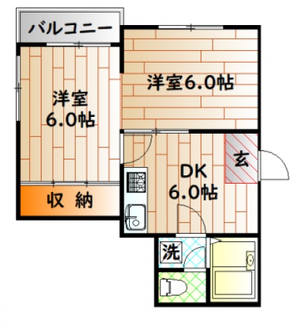 広島市西区東観音町のマンションの間取り