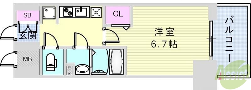 プレサンスTHE神戸の間取り