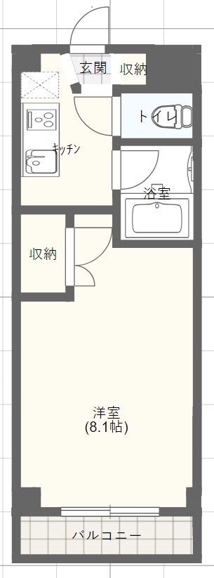 ハイツウノメIの間取り